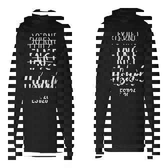 Boyfriend Fiance Husband 2026 Wedding Honeymoon Long Sleeve T-Shirt - Thegiftio