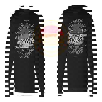 Brandon The Man The Myth The Legend Personalized Name Long Sleeve T-Shirt - Thegiftio