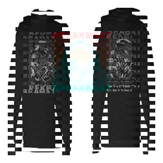 Breakbeat With Headphones Vintage Electronic Dance Music Tank Top Long Sleeve T-Shirt | Mazezy
