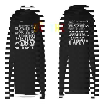 Brother 1St Birthday Cowboy Western Brother Birthday Boy Long Sleeve T-Shirt - Thegiftio