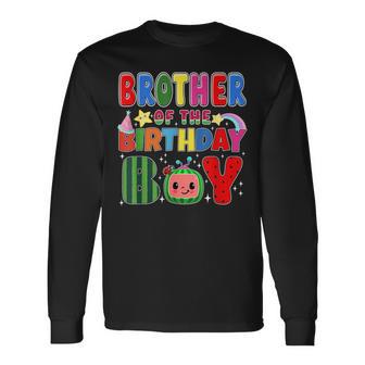 Brother Of The Birthday Boy Melon Family Matching Long Sleeve T-Shirt | Seseable UK