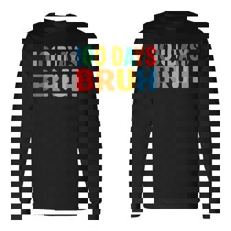 Bruh 100Th Day Ofchool 100 Days Ofchool シャツ キッズ 男の子 長袖Tシャツ - Kawaiitshirt