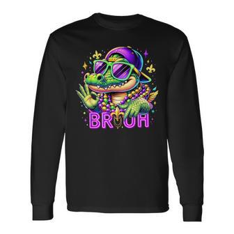 Bruh 67 Mardi Gras Six Seven Alligator Boys 67 Mardi Gras Long Sleeve T-Shirt - Thegiftio UK