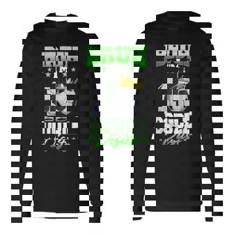 Bruh I'm Double Digits Soccer 10Th Birthday Boy 10 Year Old Long Sleeve T-Shirt - Monsterry