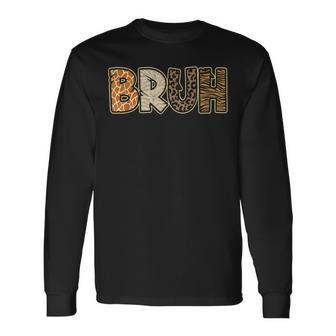 Bruh Meme Wild Safari Squad Zookeeper Animals Wildlife Long Sleeve T-Shirt - Monsterry