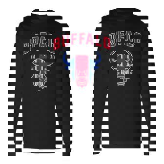 Buffalo New York Ny Bison Classic Athletic Sport Vintage Long Sleeve T-Shirt - Thegiftio