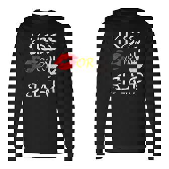 Cadeau Amusant Pour Laaint-Valentin Kiss Orlap T-shirt à manches longues - Cadeauxyz