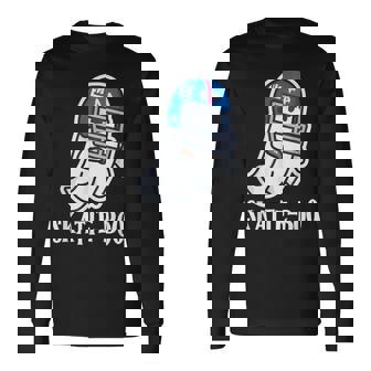 Cam Skattebo Skatte-Boo Ghost Halloween Skatte Boo Long Sleeve T-Shirt | Mazezy