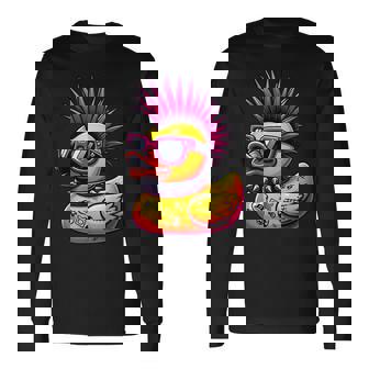 Canard Punk Rockeur Amateur De Canard Mignon Propriétaire De Canard Caneton T-shirt à manches longues - Cadeauxyz