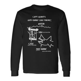 Capt Quint's Anti-Shark Cage Theory Long Sleeve T-Shirt - Thegiftio UK