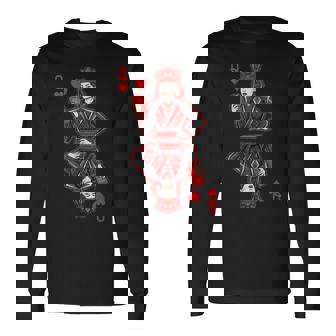 Carte À Jouer Classique De La Reine Des Cœurs T-shirt à manches longues - Cadeauxyz