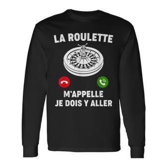 Casino Jeu Argent Roulette T-shirt à manches longues - Cadeauxyz