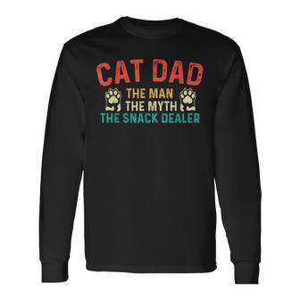 Cat Dad The Man The Myth Katze Katzenliebhaber Langarmshirts - Geschenkecke