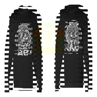 Cat Daddy Cool Maine Coon Cat Father's Day Retro Cat Dad Long Sleeve T-Shirt - Thegiftio