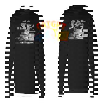 Catgpt X Ki Katze Ai Cat Cats Katzenliebhaber Prompter Langarmshirts - Seseable