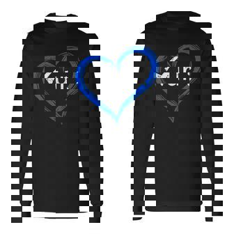 Check Your Colon Blue Heart Colon Cancer Awareness Long Sleeve T-Shirt - Monsterry