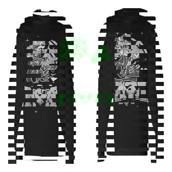 Cheer Mom Green Cheerleading Football For Graphic Long Sleeve T-Shirt | Mazezy