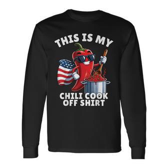 Chili Cook Off Chili Contest This Is My Chili Cook Off Long Sleeve T-Shirt - Thegiftio UK