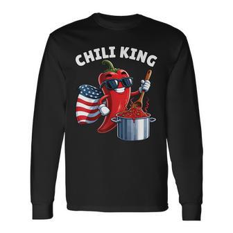 Chili Cook Off Chili King Chili Cookoff Chili Cookout Long Sleeve T-Shirt - Thegiftio UK