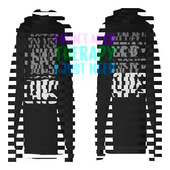 Chips I Love Chips Croustilles De Pommes De Terre Amusantes T-shirt à manches longues - Cadeauxyz