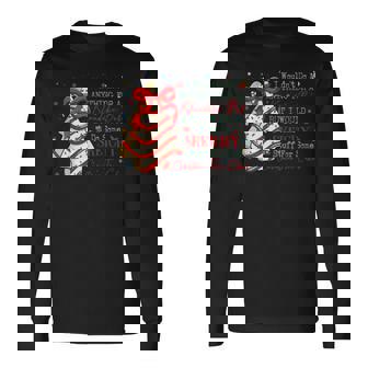 Christmas Tree Cakes Coquette Bow Xmas Pajamas Holiday Long Sleeve T-Shirt - Thegiftio