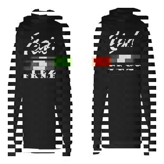 Ciao Italia トリコローレ イタリア国旗 フィレンツェ フィレンツェ イタリア 長袖tシャツ 長袖Tシャツ - Kawaiitshirt