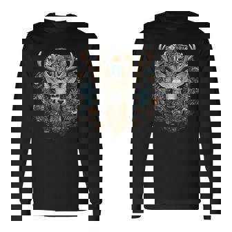 Ciervo Animal Zoo Arte Ciervo Camiseta de manga larga - Regaloses