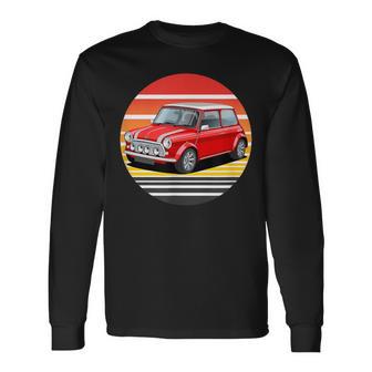 Coche Deportivo Clásico Británico Retro Atardecer Rojo Mini Camiseta de manga larga - Regaloses