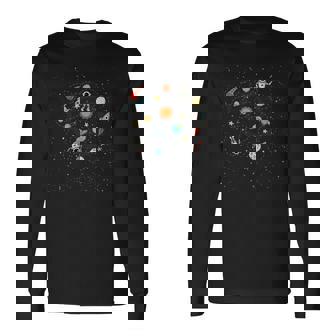 Cohete Nave Espacial Ciencia Galaxia Planetas Y Astronautas Niños Camiseta de manga larga - Regaloses