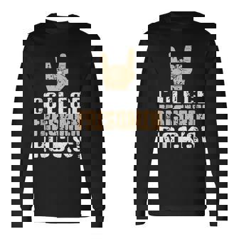 College Freshman Rocker Hand Statement Tank Top Long Sleeve T-Shirt | Mazezy