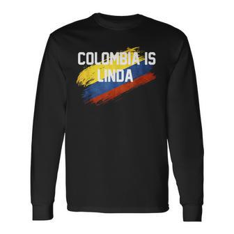 Colombia Es Linda Colombia Es Fútbol Camiseta de manga larga - Regaloses