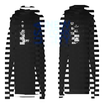 Cool Nyc New York Citytatue Of Liberty With Usa Flag 長袖Tシャツ - Kawaiitshirt