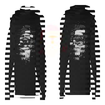 Cool Santa With Sunglasses Christmas Long Sleeve T-Shirt | Mazezy