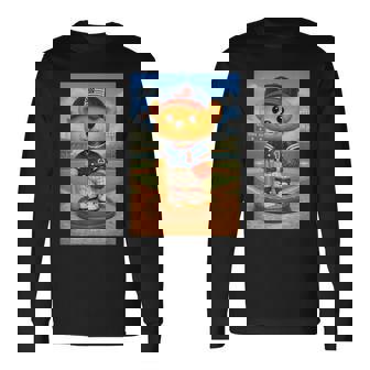 Cool Teddy Bear Baseball Player Illustration Graphic s 長袖Tシャツ - Kawaiitshirt