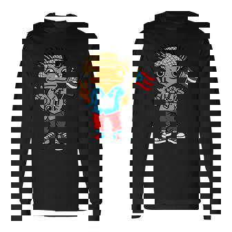 Coqui Frog Puerto Rico Puerto Rican Flag Taino Boricua Long Sleeve T-Shirt - Monsterry