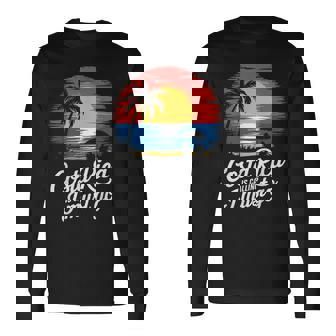 Costa Rica Is Calling Vacation Tropical Pura Vida Costa Rica Long Sleeve T-Shirt - Monsterry