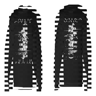 Costa Rica Surf Vintage Surfing Surfer Long Sleeve T-Shirt - Thegiftio