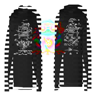 Costume De Grenouille Hippie Tie-Dyeigne De La Paix Fête Des Années 70 Et Années 60 T-shirt à manches longues - Cadeauxyz