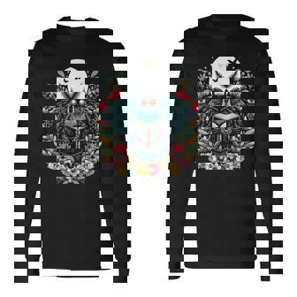 Cottagecore Aesthetic Mothman Book Lover Camping Long Sleeve T-Shirt - Thegiftio