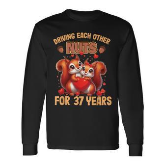 Couples Married 37 Year 37Th Wedding Anniversary Long Sleeve T-Shirt - Thegiftio UK