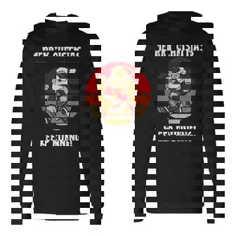 Courir Père Noël Pour Les Coureurs Qui Aiment Les Courses De Père Noël T-shirt à manches longues - Cadeauxyz