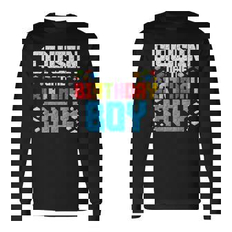 Cousin Of The Birthday Boy Master Builder Building Blocks Long Sleeve T-Shirt - Thegiftio