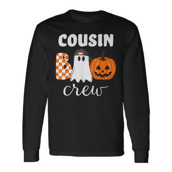 Cousin Boo Crew Halloween Pumpkin Long Sleeve T-Shirt - Monsterry