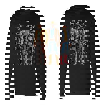 Cowboy Trio Western Outfits Strong Country Father Men Tank Top Long Sleeve T-Shirt | Mazezy