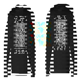 Cows Face Colorful Farm Animal Party Hat Cow Farming Long Sleeve T-Shirt | Seseable CA