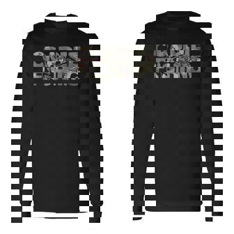 Crappie Fisherman Camouflage Crappie Fishing Long Sleeve T-Shirt | Mazezy