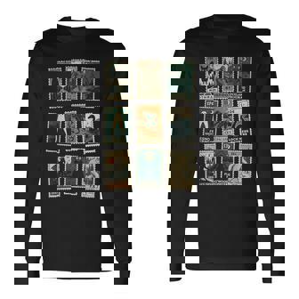 Cryptid Monster Stamps Long Sleeve T-Shirt - Monsterry