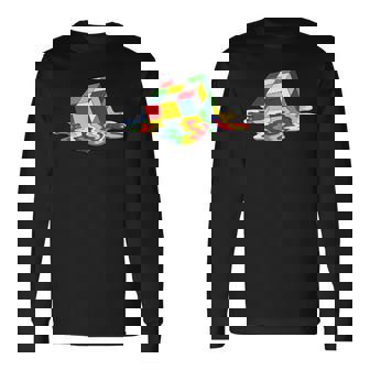 Cubo De Rubik – Puzzle – Derretimiento – Cool – Gráficos – Diseño Camiseta de manga larga - Regaloses