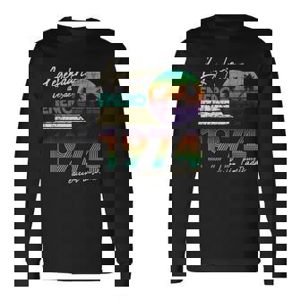 Cumpleaños Hombre Regalos Legendario Desde Enero 1974 Camiseta de manga larga - Regaloses