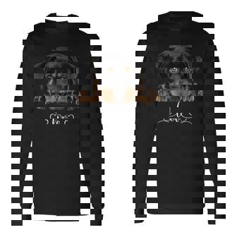 Cute Dog Graphic Love Rottweiler Puppy Dog Long Sleeve T-Shirt - Thegiftio